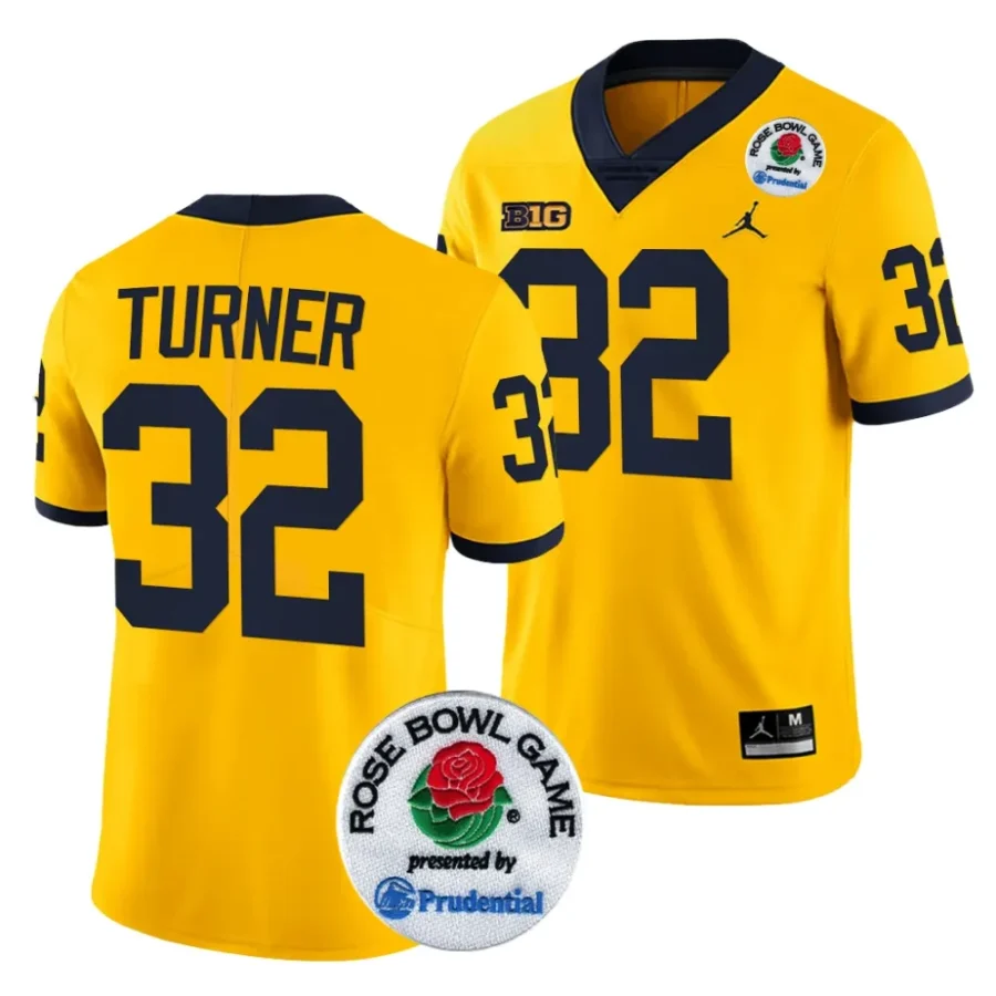 men michigan wolverines james turner maize 2024 rose bowl college football playoff jersey scaled