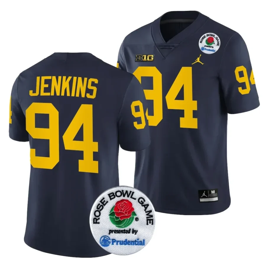 men michigan wolverines kris jenkins navy 2024 rose bowl college football playoff jersey scaled