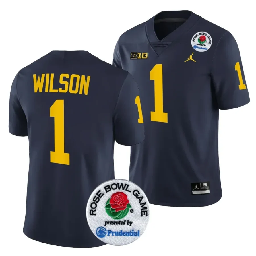 men michigan wolverines roman wilson navy 2024 rose bowl college football playoff jersey scaled