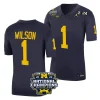 men michigan wolverines roman wilson navy cfbplayoff 2023 national champions fuse limited jersey scaled