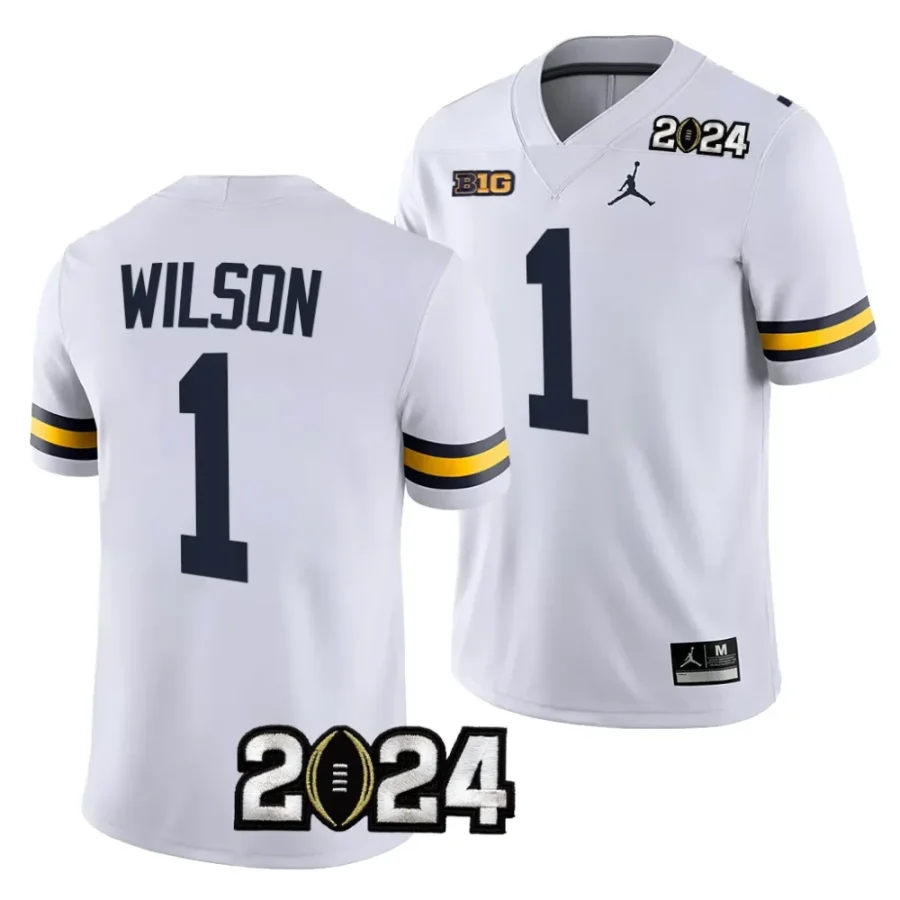 men michigan wolverines roman wilson white 2024 college football playoff national championship jersey scaled