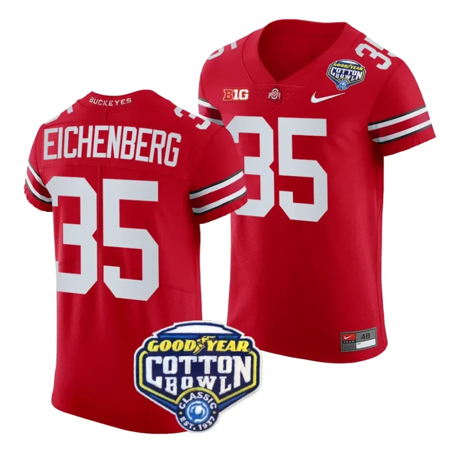 men ohio state buckeyes tommy eichenberg scarlet 2023 cotton bowl college football playoff jersey scaled