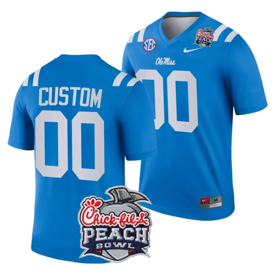 men ole miss rebels custom blue 2024 peach bowl college football playoff jersey scaled