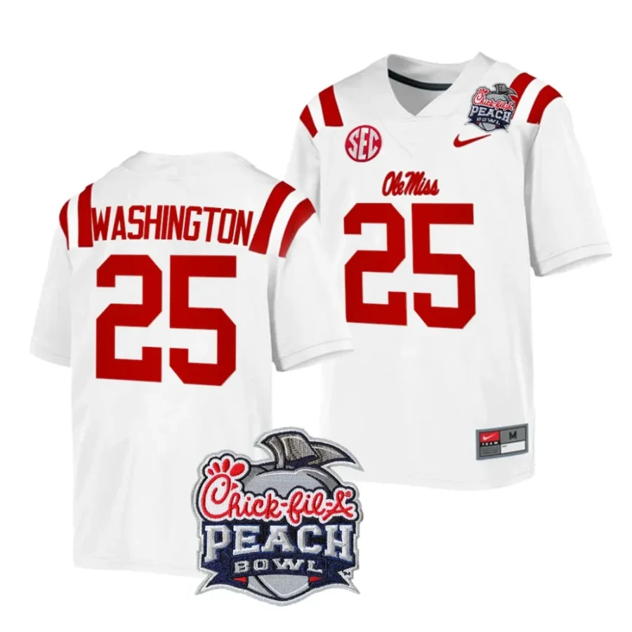 men ole miss rebels trey washington white 2024 peach bowl college football playoff jersey scaled