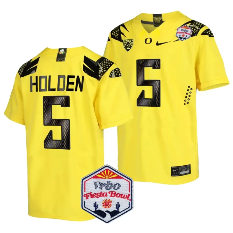 men oregon ducks traeshon holden yellow 2024 fiesta bowl college football playoff jersey scaled