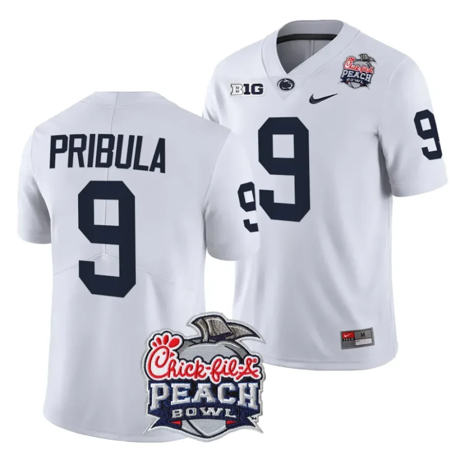 men penn state nittany lions beau pribula white 2024 peach bowl college football playoff jersey scaled