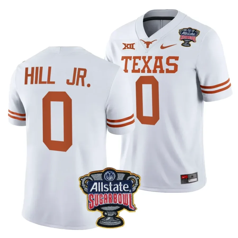 men texas longhorns anthony hill jr. white 2024 sugar bowl college football playoff jersey scaled