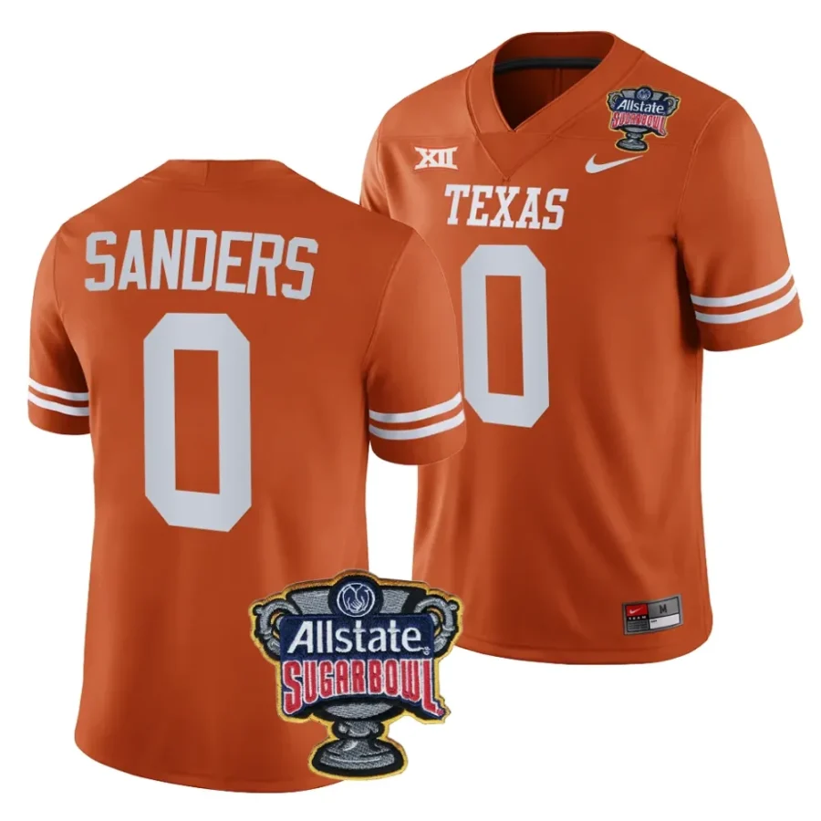 men texas longhorns ja'tavion sanders orange 2024 sugar bowl college football playoff jersey scaled