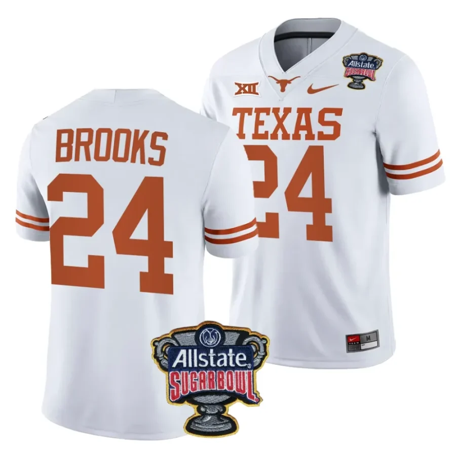 men texas longhorns jonathon brooks white 2024 sugar bowl college football playoff jersey scaled