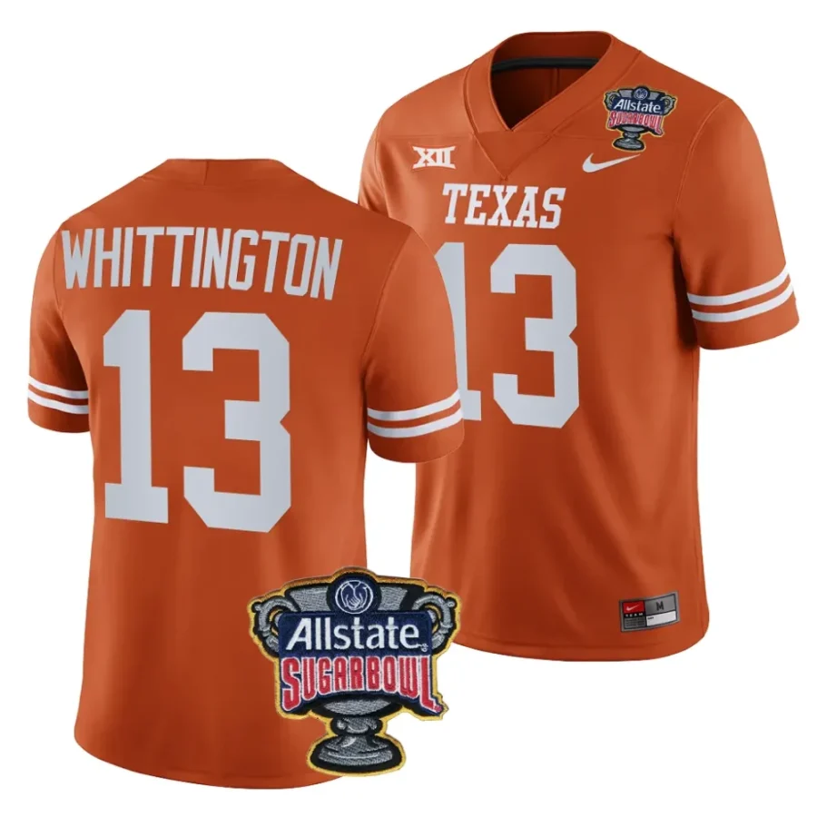 men texas longhorns jordan whittington orange 2024 sugar bowl college football playoff jersey scaled