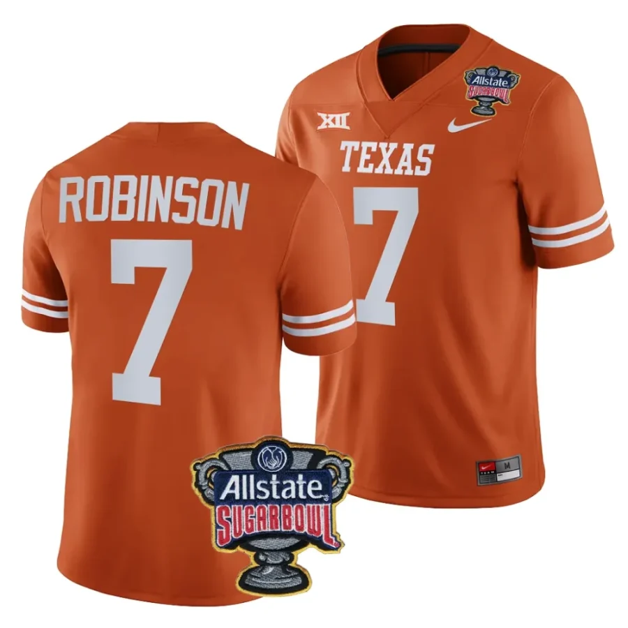 men texas longhorns keilan robinson orange 2024 sugar bowl college football playoff jersey scaled