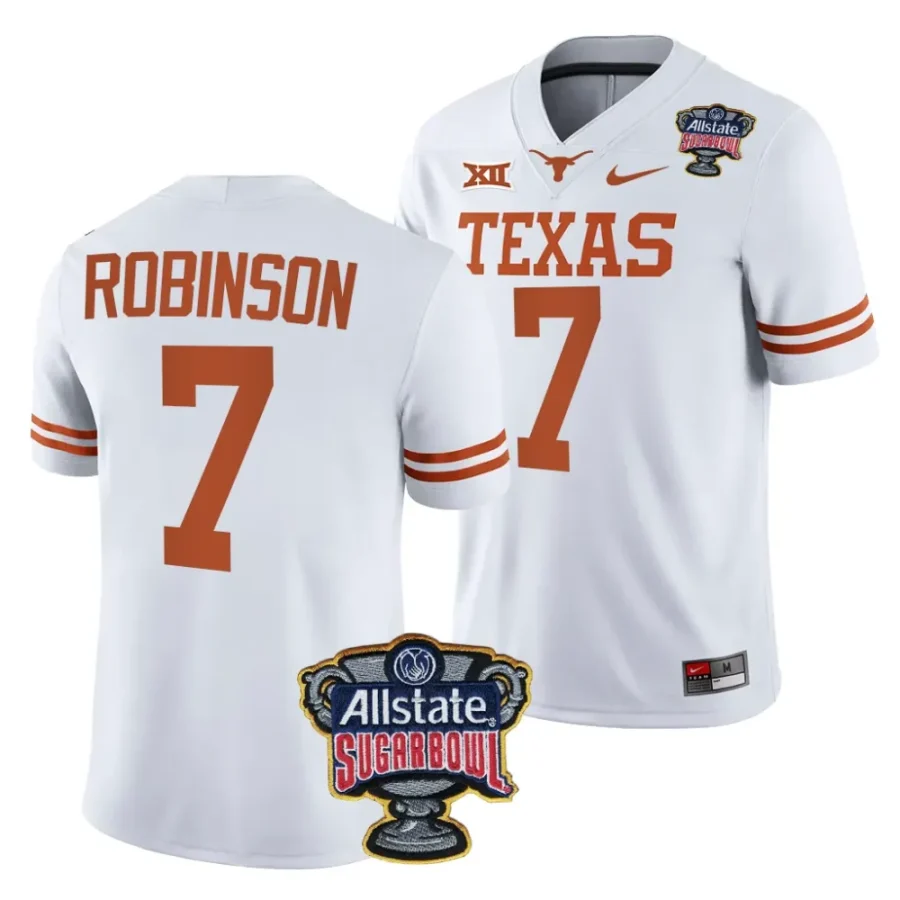 men texas longhorns keilan robinson white 2024 sugar bowl college football playoff jersey scaled