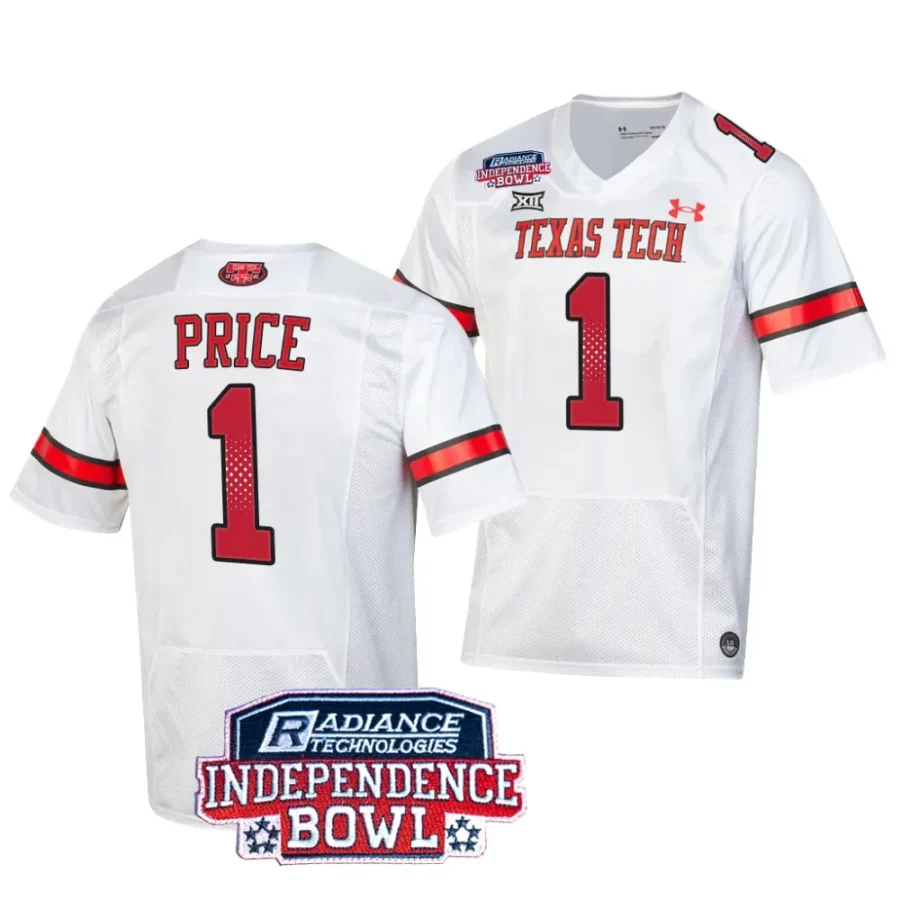men texas tech red raiders myles price white 2023 independence bowl football jersey scaled
