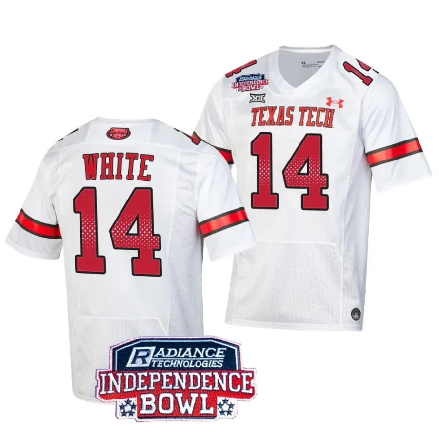 men texas tech red raiders xavier white white 2023 independence bowl football jersey scaled