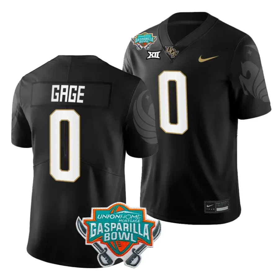 men ucf knights stacy gage black 2023 gasparilla bowl football jersey scaled