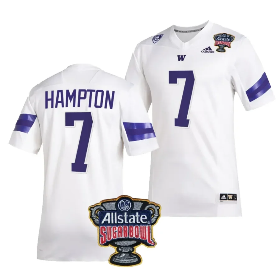 men washington huskies dominique hampton white 2024 sugar bowl college football playoff jersey scaled