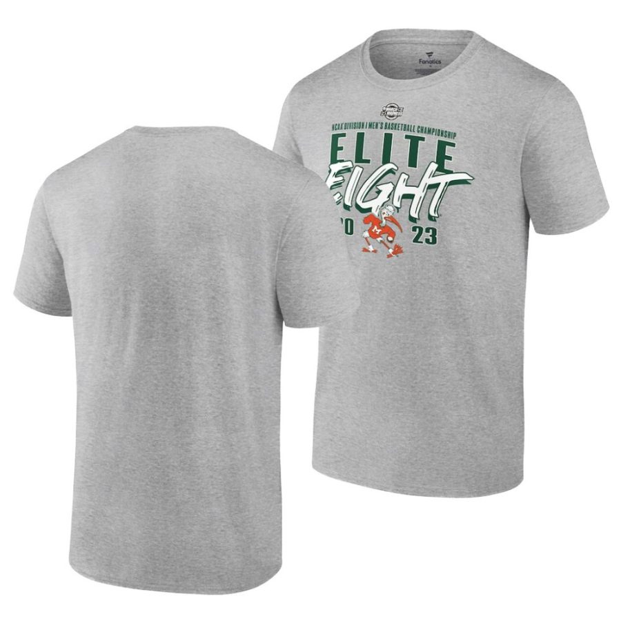 miami hurricanes gray 2023 ncaa march madness elite eight mens basketball men t shirt scaled