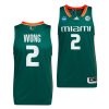 miami hurricanes isaiah wong 2023 ncaa march madness mens basketball green jersey scaled