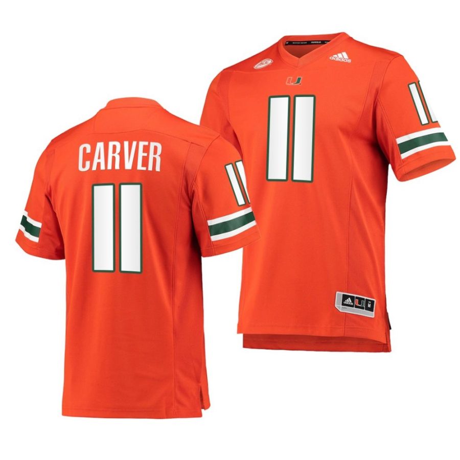 miami hurricanes jackson carver orange college football jersey scaled