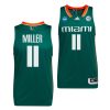 miami hurricanes jordan miller 2023 ncaa march madness mens basketball green jersey scaled