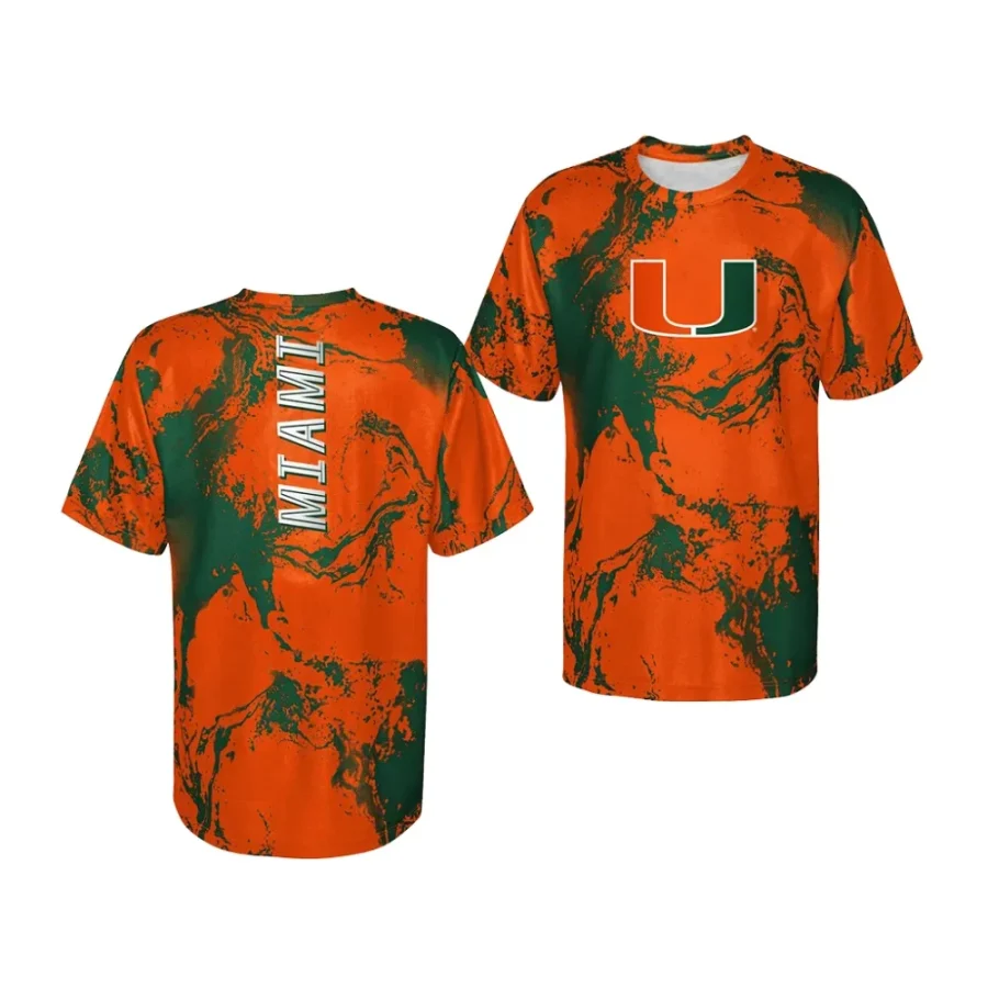miami hurricanes orange in the mix tie dye youth t shirt scaled