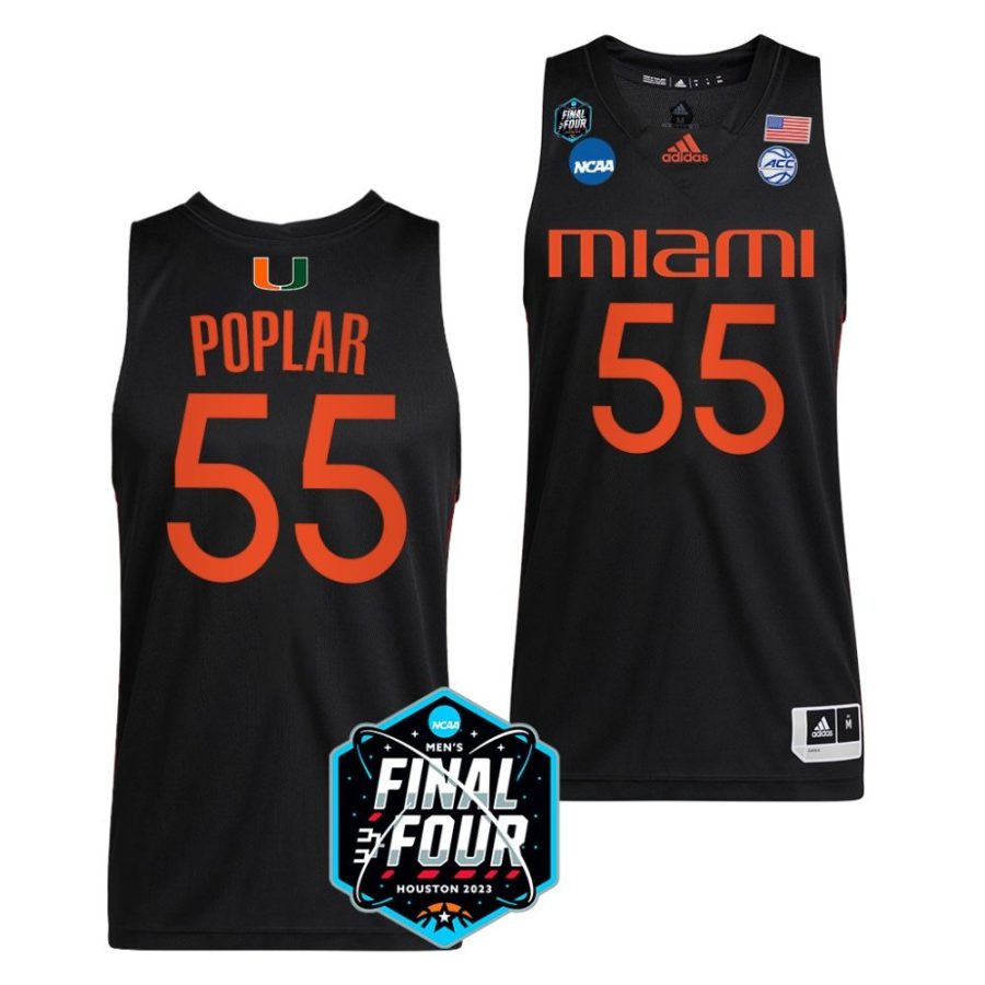 miami hurricanes wooga poplar 2023 ncaa final four mens basketball black jersey scaled