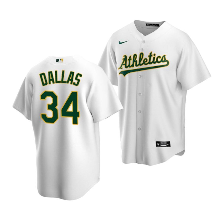micah dallas athletics home 2022 mlb draft replica white jersey scaled