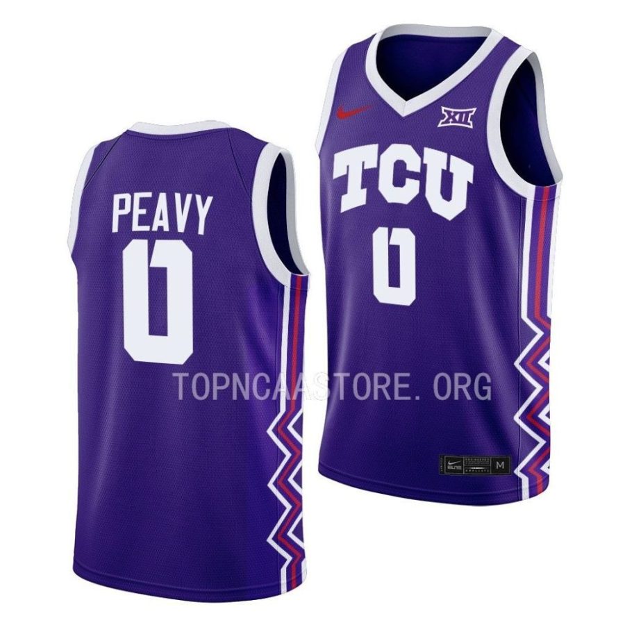 micah peavy tcu horned frogs away basketball 2022 23 jersey scaled