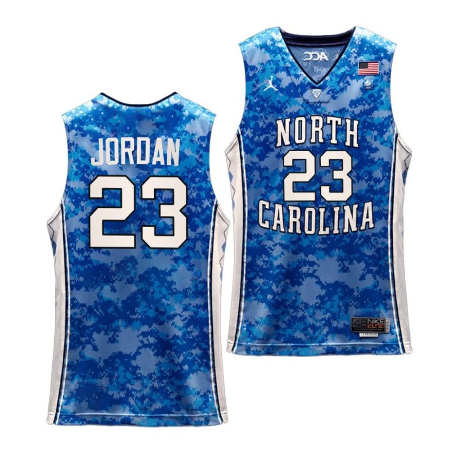 michael jordan unc tar heels carrier classic veterans day 2022 basketball jersey scaled