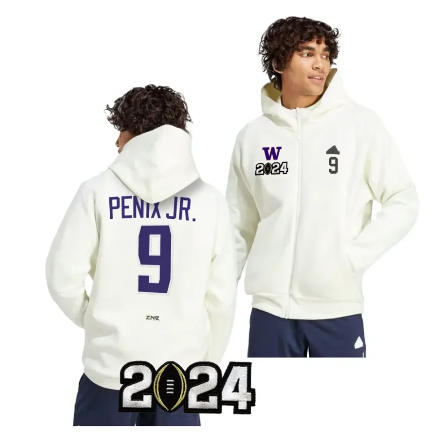 michael penix jr. white cfbplayoff 2024 national championship washington huskies ziphoodie scaled