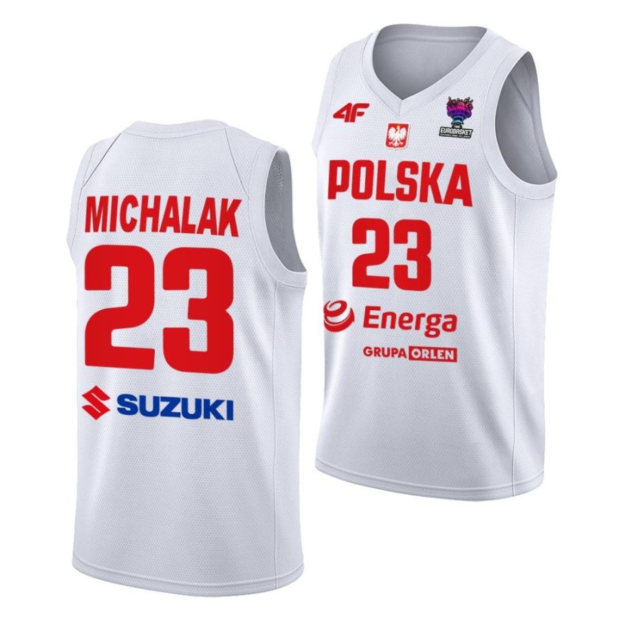 michal michalak poland fiba eurobasket 2022 white home jersey scaled