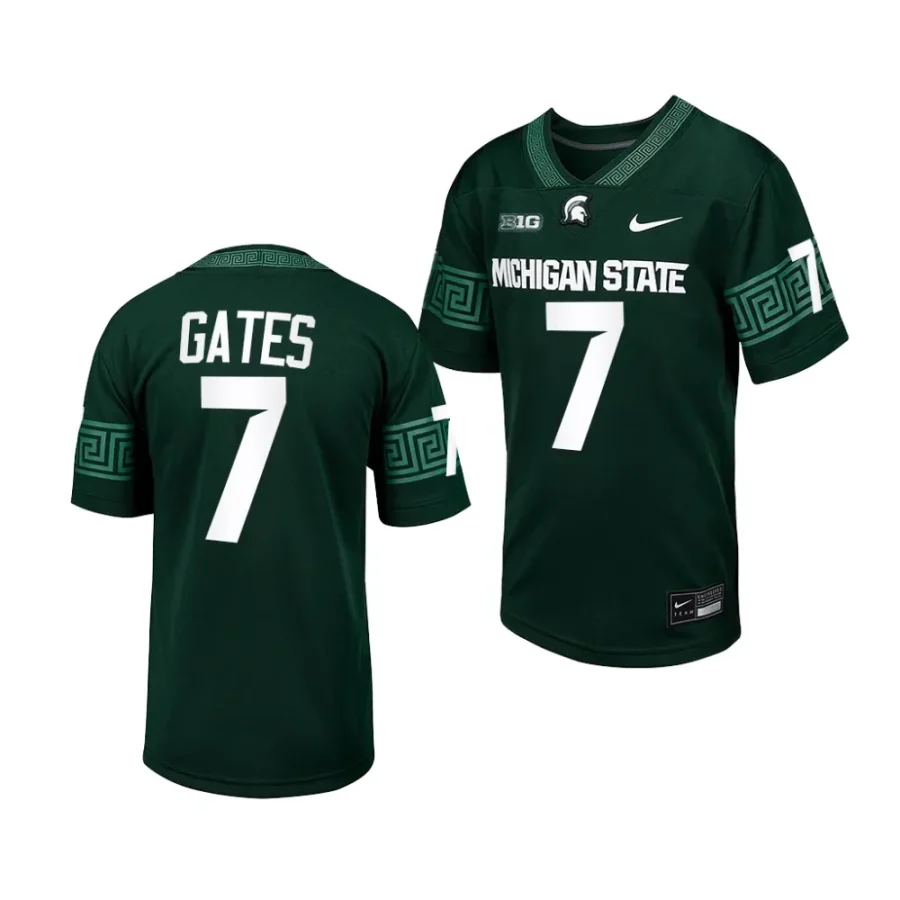 michigan state spartans antonio gates 2023 green college football youth jersey scaled