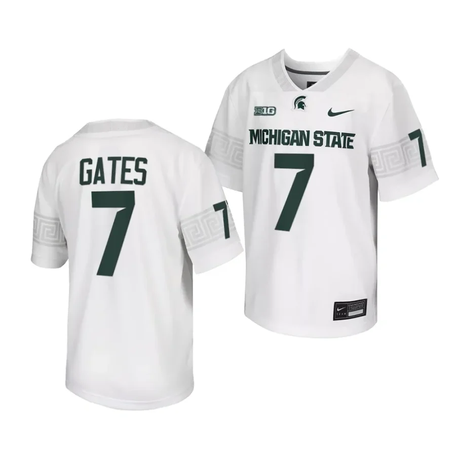 michigan state spartans antonio gates youth white college football 2023 jersey scaled