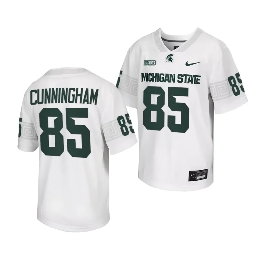 michigan state spartans b.j. cunningham youth white college football 2023 jersey scaled