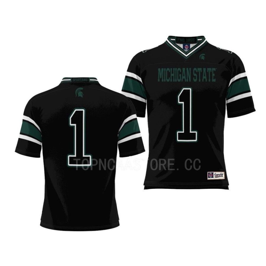 michigan state spartans black endzone football prosphere jersey scaled