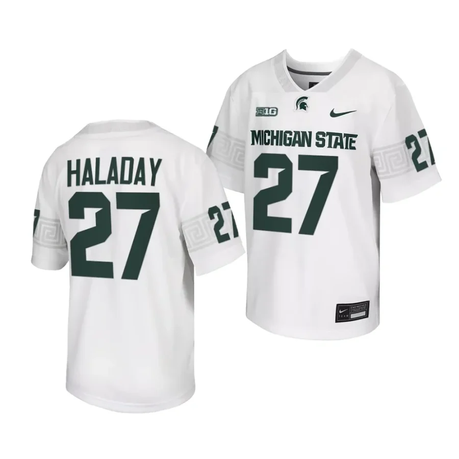 michigan state spartans cal haladay youth white college football 2023 jersey scaled