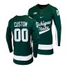 michigan state spartans custom 2022 college hockey green jersey scaled