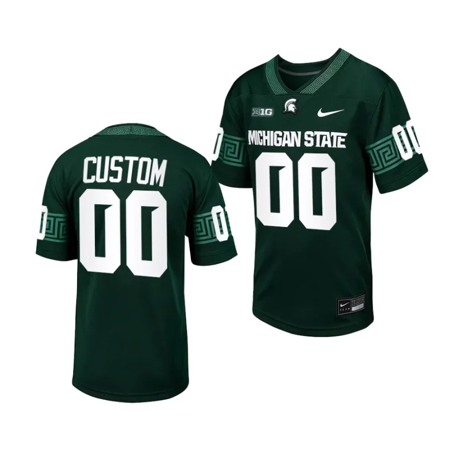 michigan state spartans custom 2023 green college football youth jersey scaled