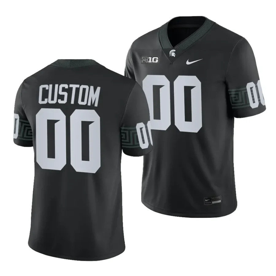 michigan state spartans custom black 2023alternate football game jersey scaled