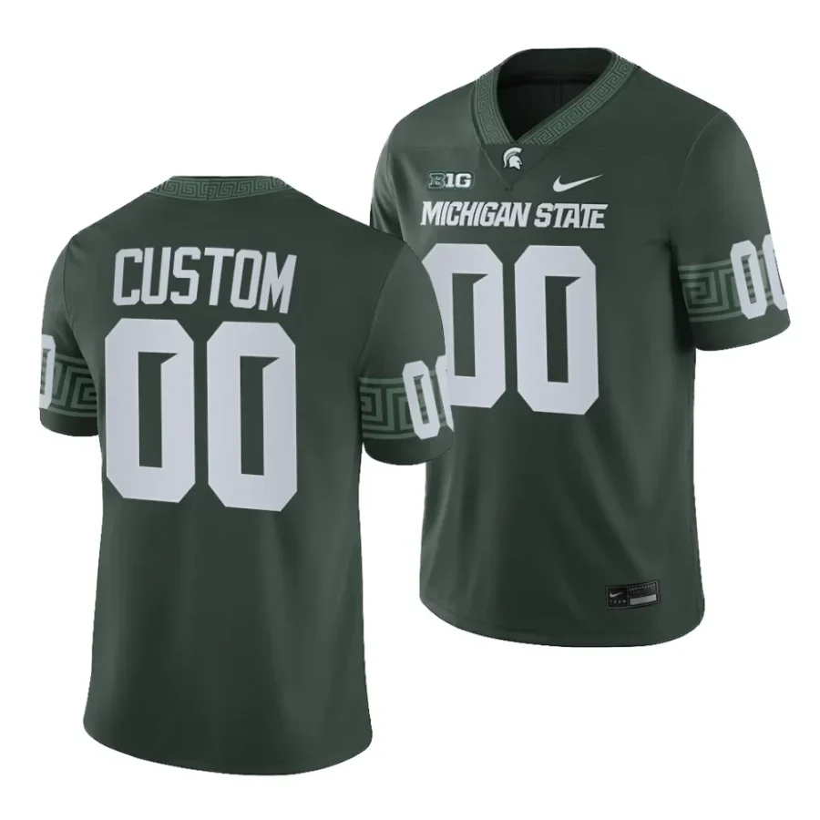michigan state spartans custom green 2023college football game jersey scaled