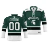 michigan state spartans custom ice hockey green nil jersey scaled