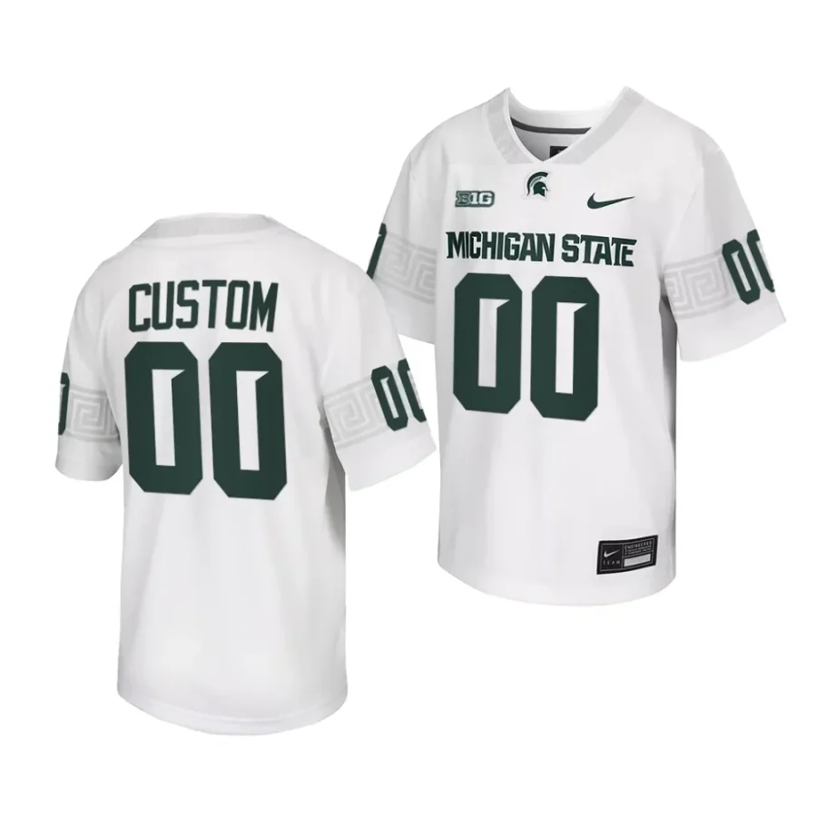 michigan state spartans custom youth white college football 2023 jersey scaled