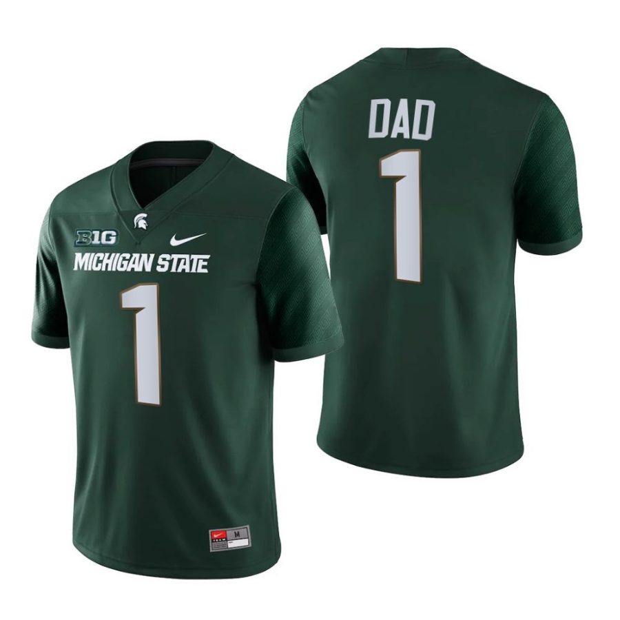 michigan state spartans green 2022 fathers day gift greatest dad jersey scaled