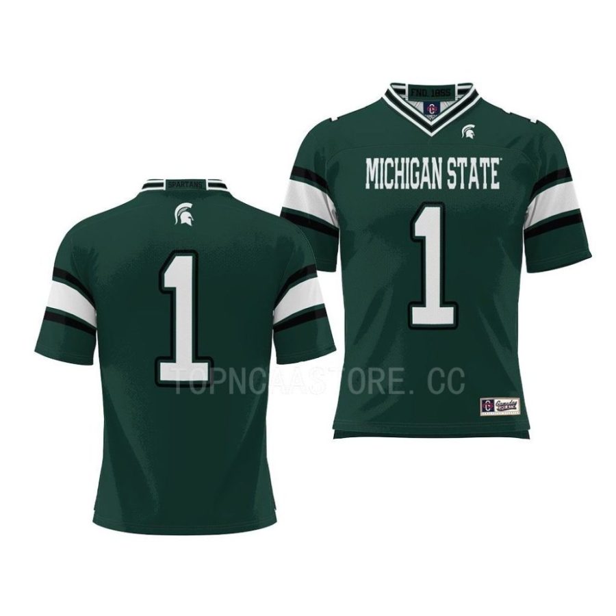 michigan state spartans green endzone football prosphere jersey scaled