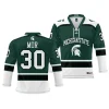 michigan state spartans jon mor ice hockey green nil jersey scaled