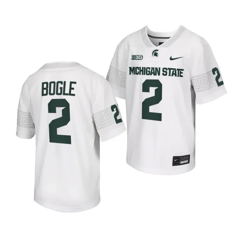 michigan state spartans khris bogle youth white college football 2023 jersey scaled