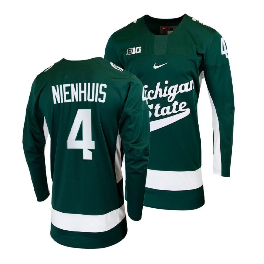 michigan state spartans nash nienhuis 2022 college hockey green jersey scaled
