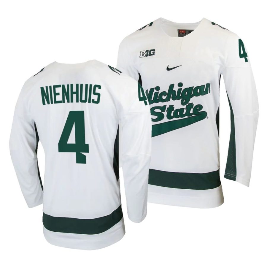 michigan state spartans nash nienhuis 2022 college hockey white jersey scaled