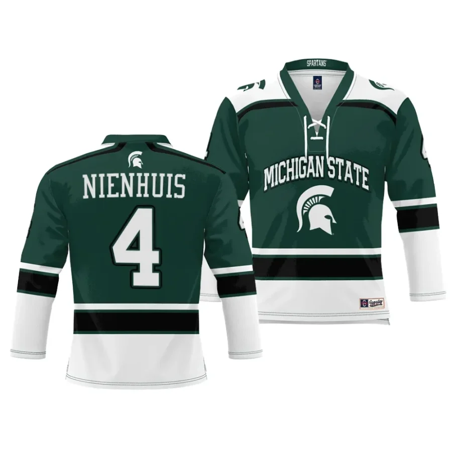 michigan state spartans nash nienhuis ice hockey green nil jersey scaled