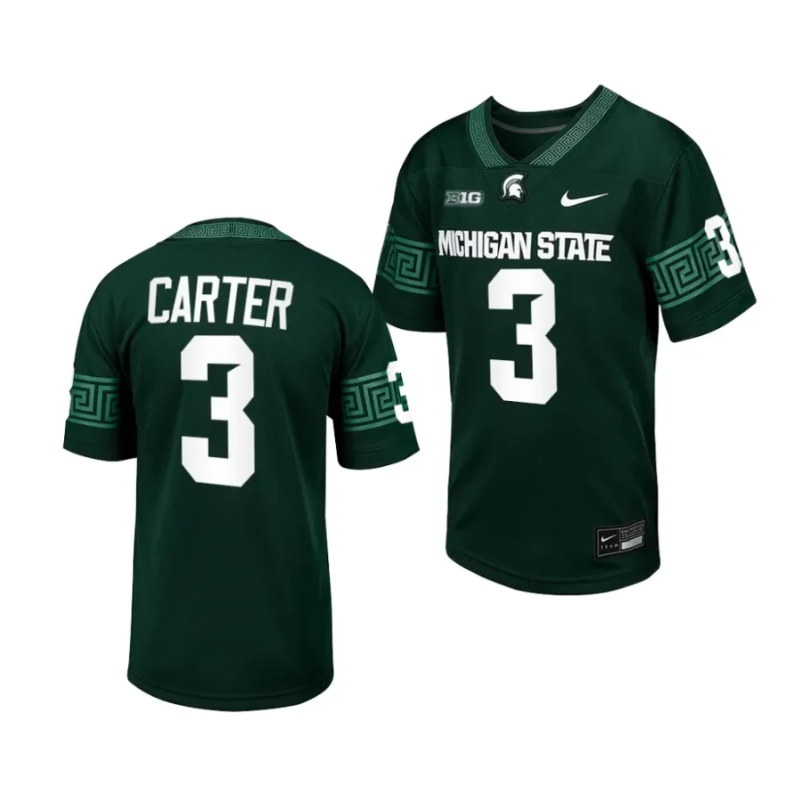 michigan state spartans nathan carter 2023 green college football youth jersey scaled